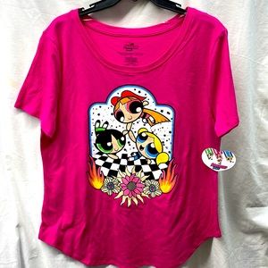 NEW!!! Power puff girls pullover tee ladies sz 2x 1/24/4
